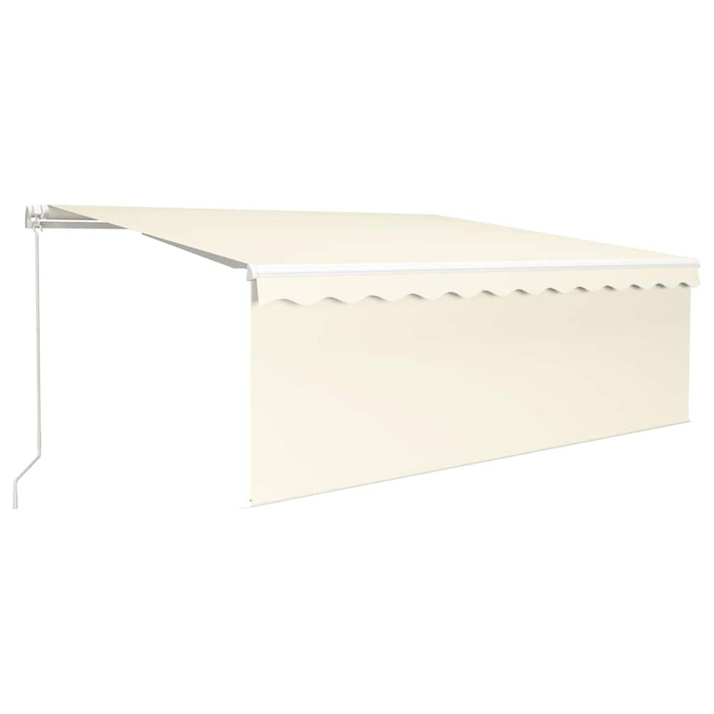 Auvent manuel rétractable avec store 4x3 m crème