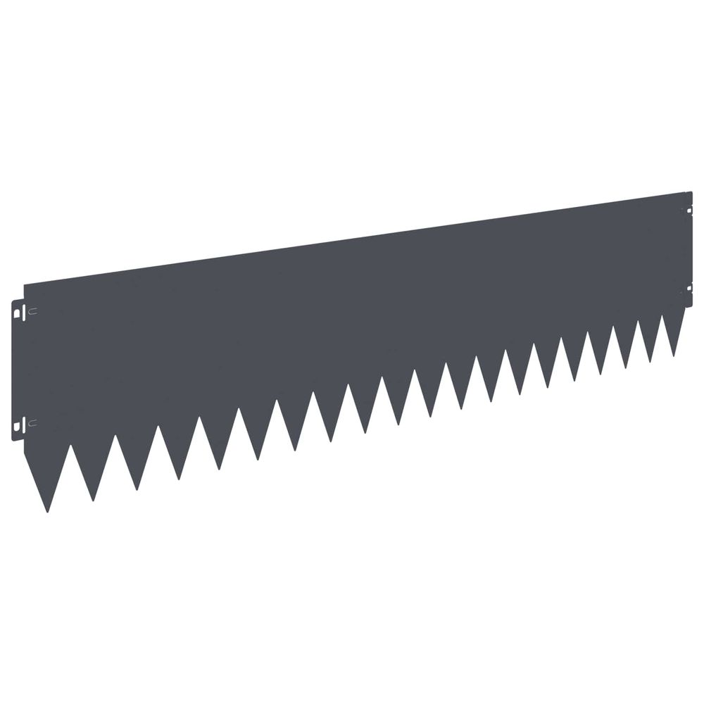 Bordure de pelouse 20 pc 103 x 25 cm acier anthracite