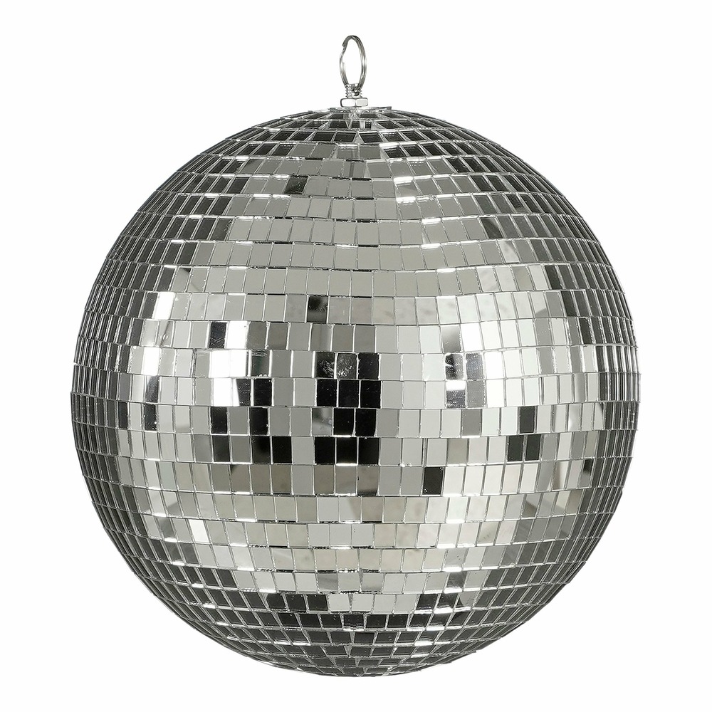 Mica decorations - boule à facettes de noël argent d25