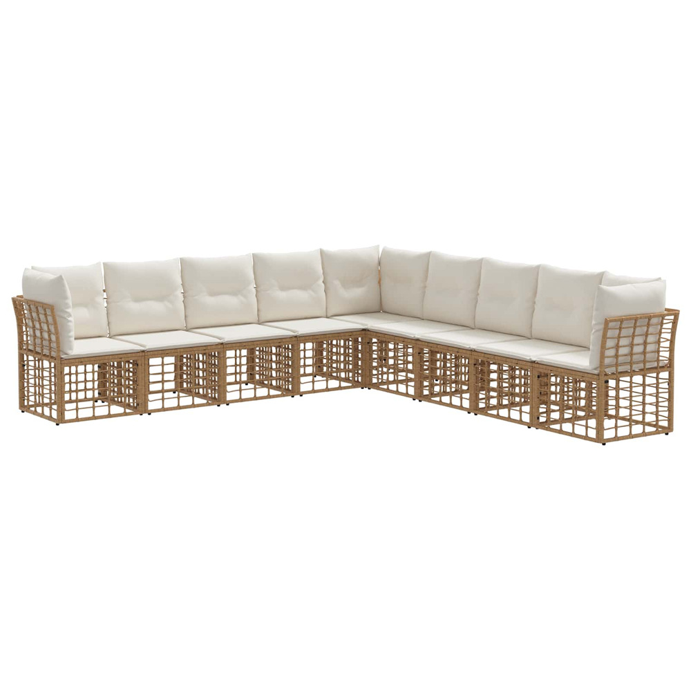 Ensemble de canapés d'extérieur naturel polyester