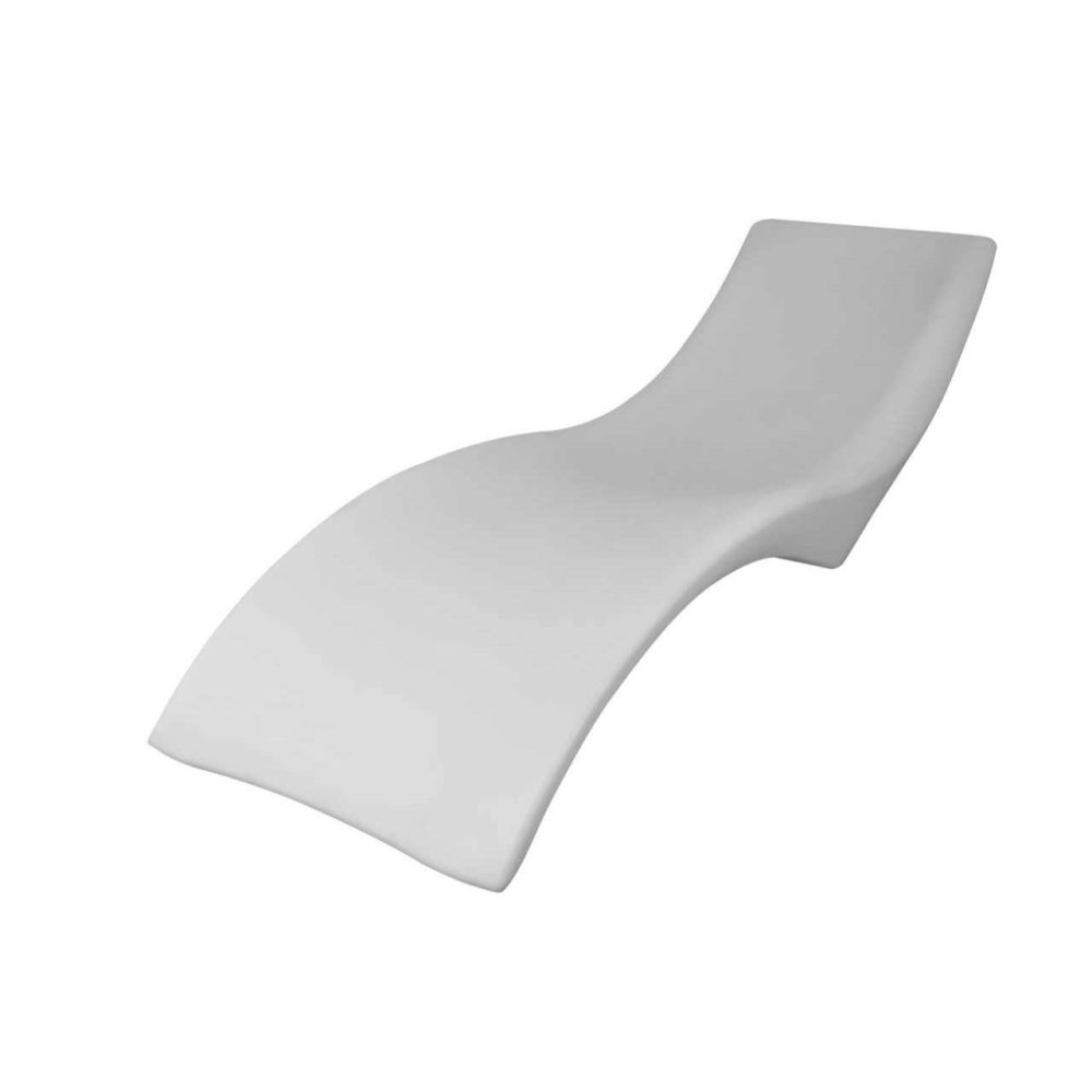 Moderne blanc sined chaise longue vega bianca