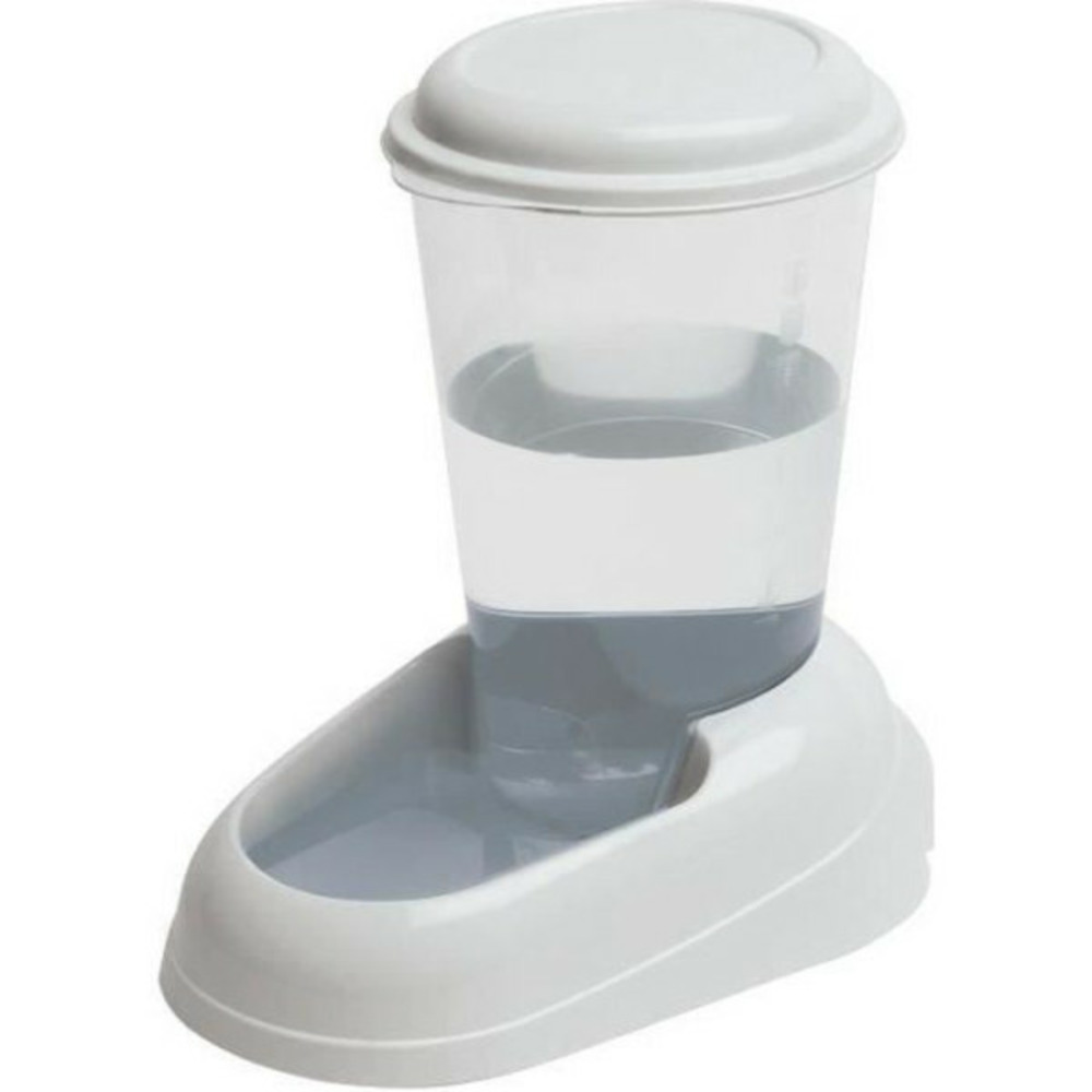 Distributeur d'eau nadir 3l en plastique - 29,2x20,2x28,8cm - blanc - chien et chat