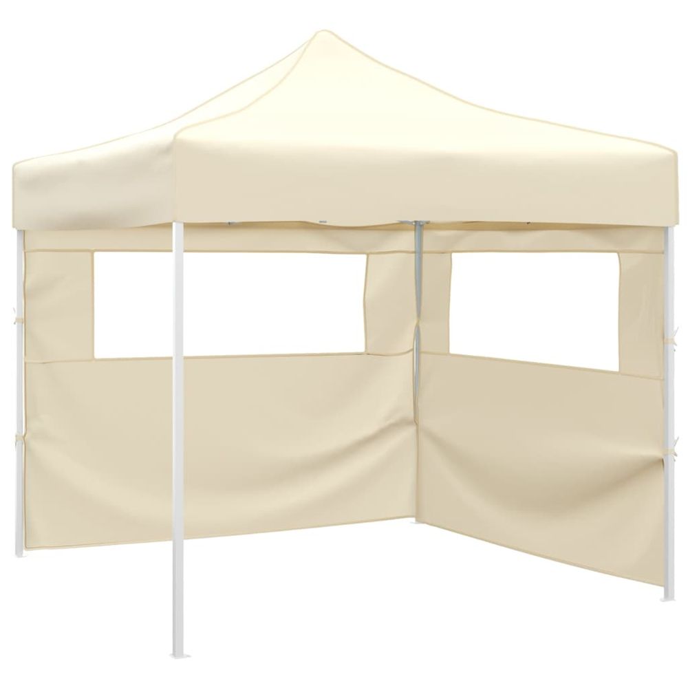 Tente pliable avec 2 parois 291x291x315 cm crème