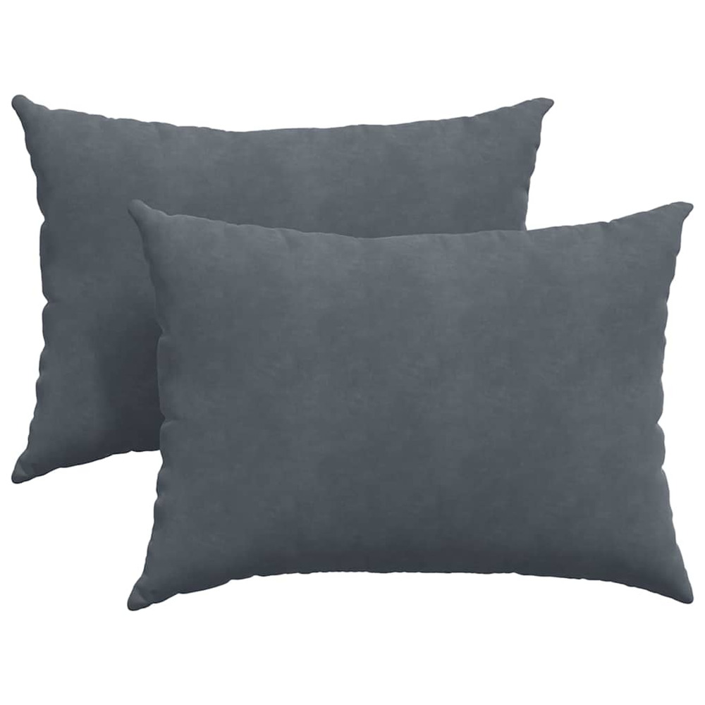 Coussins de canapé 2 pcs gris foncé 70 x 50 cm