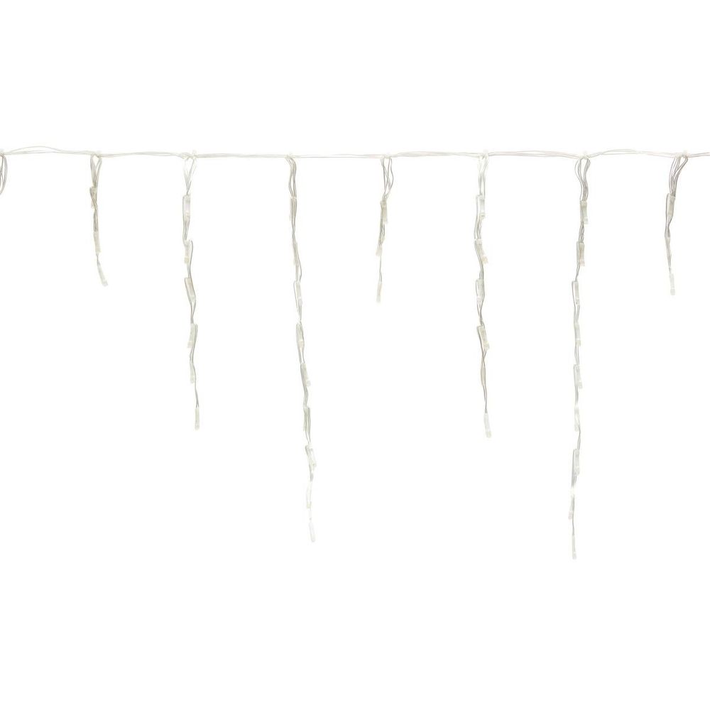 Rideau lumineux stalactite d'extérieur 5 m 300 led blanc froid à effets avec minuteur sur secteur
