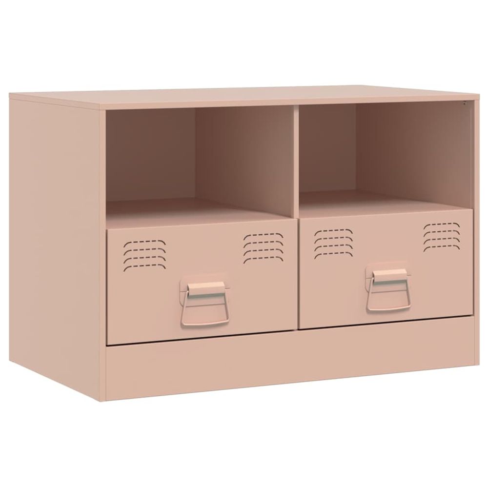 Meuble tv rose 67x39x44 cm acier