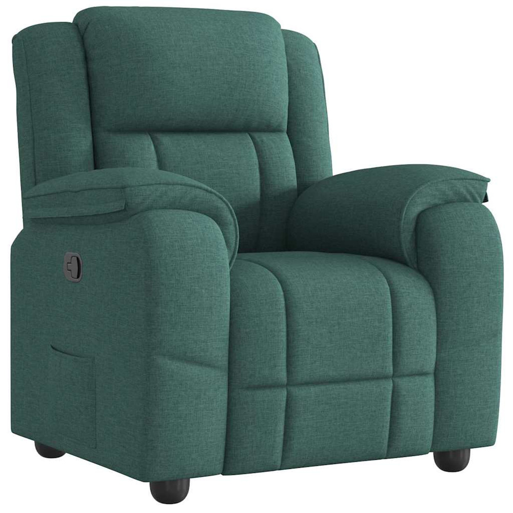Fauteuil inclinable vert foncé tissu