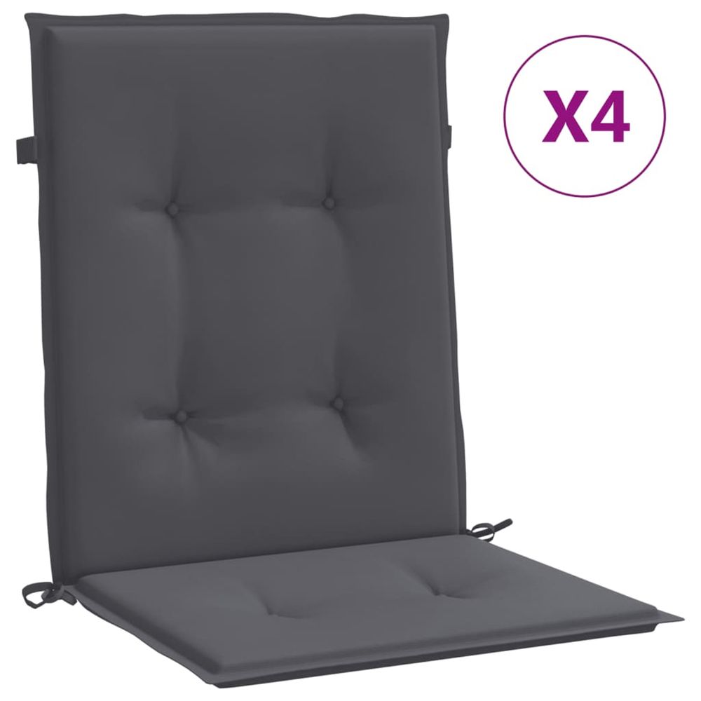 Coussins de chaise de jardin anthracite 100 x 50 x 3 cm