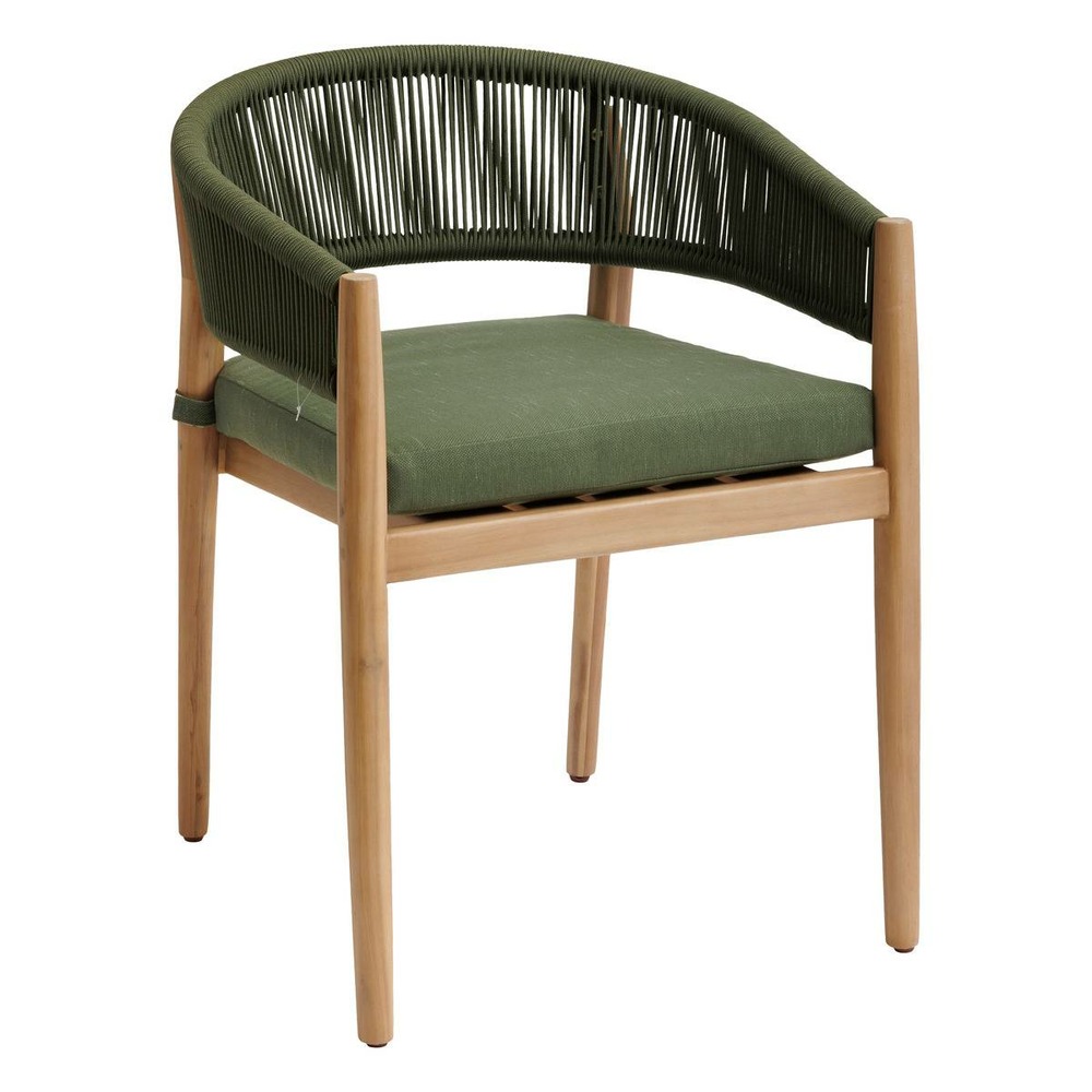 Lot de 2 fauteuils de jardin tevio vert olive