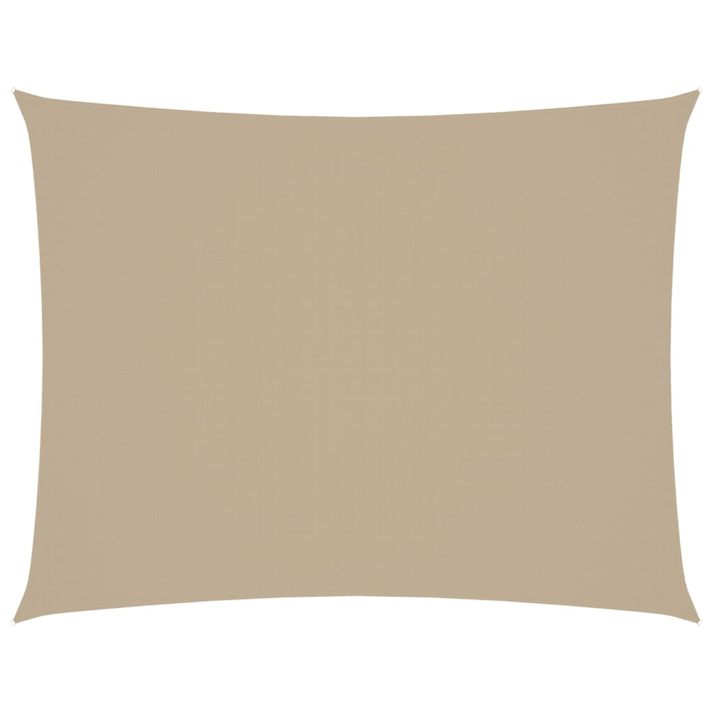 Voile de parasol tissu oxford rectangulaire 6x7 m beige