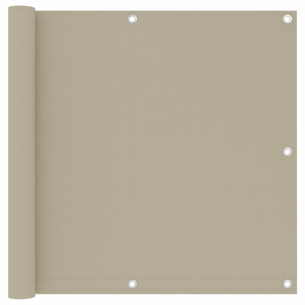 Écran de balcon brise pare vue protection confidentialité 90 x 500 cm tissu oxford beige