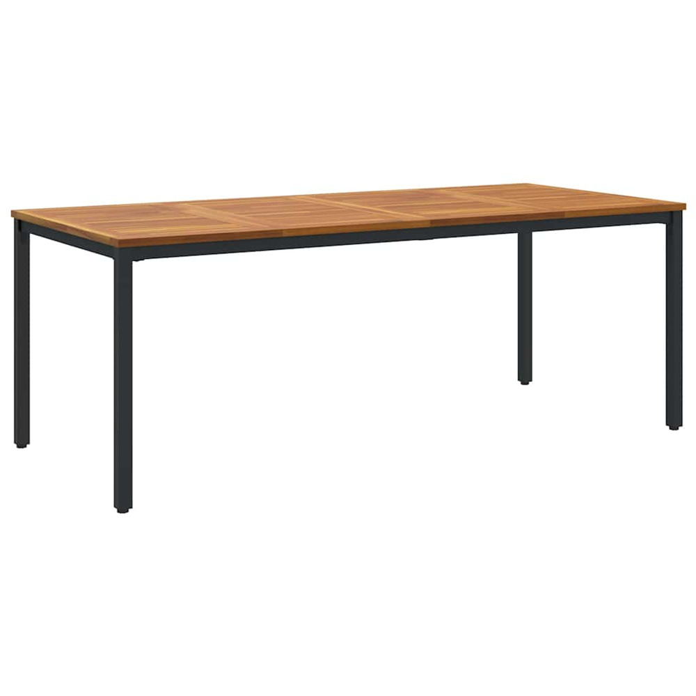 Tables de jardin naturel et noir 200 x 90 x 75 cm