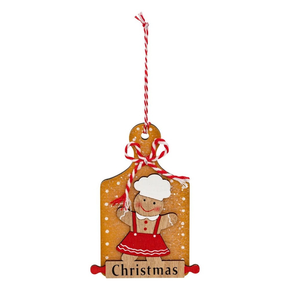 Sujet planche à découper pain d'épice christmas bois h. 12,5cm