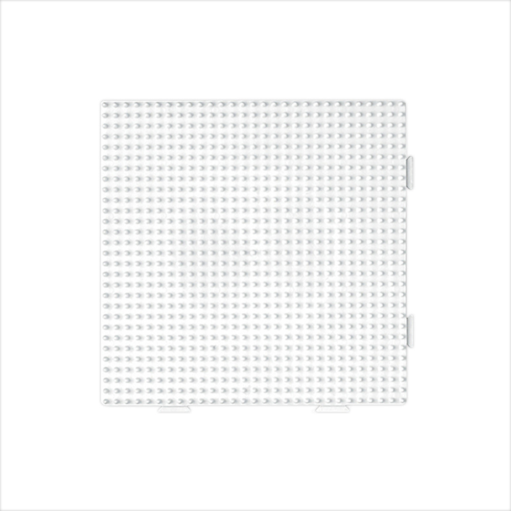 Plaque carré assemblage perles plastique midi blanche