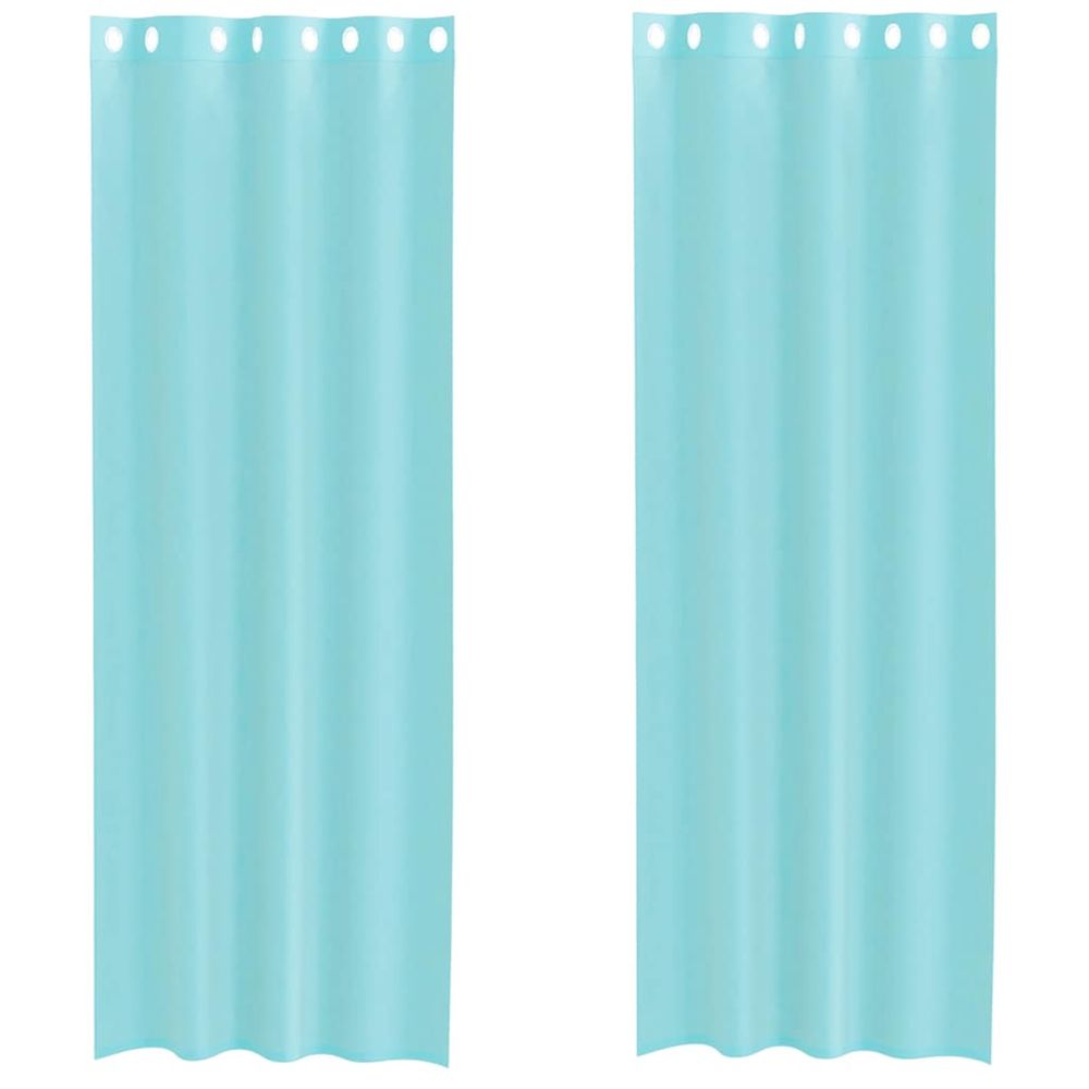 Rideaux en voile avec œillets 2 pcs turquoise