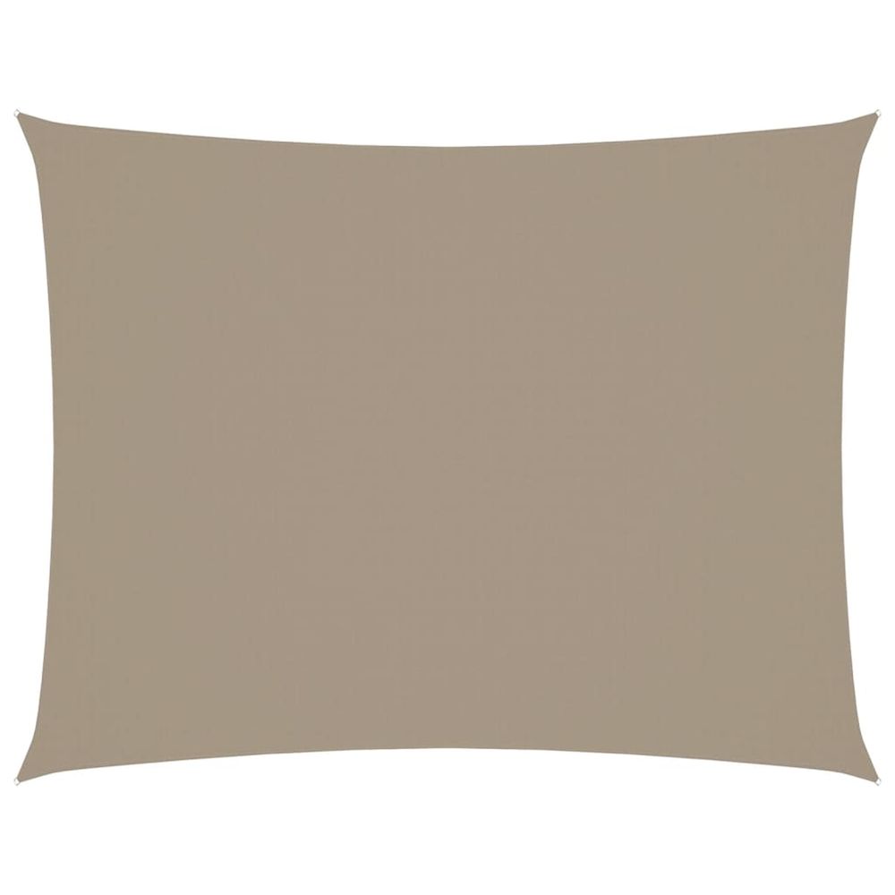 Voile de parasol tissu oxford rectangulaire 3,5x5 m taupe