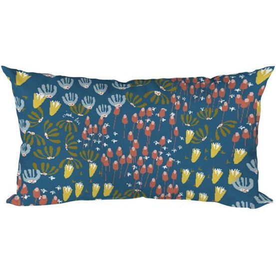 Coussin décoratif en tissu imprimé eveil 50 x 30 cm