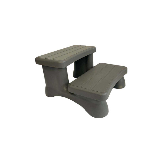 Escalier pvc 2 marches pour spas alpina et mlspa longueur 61 cm
