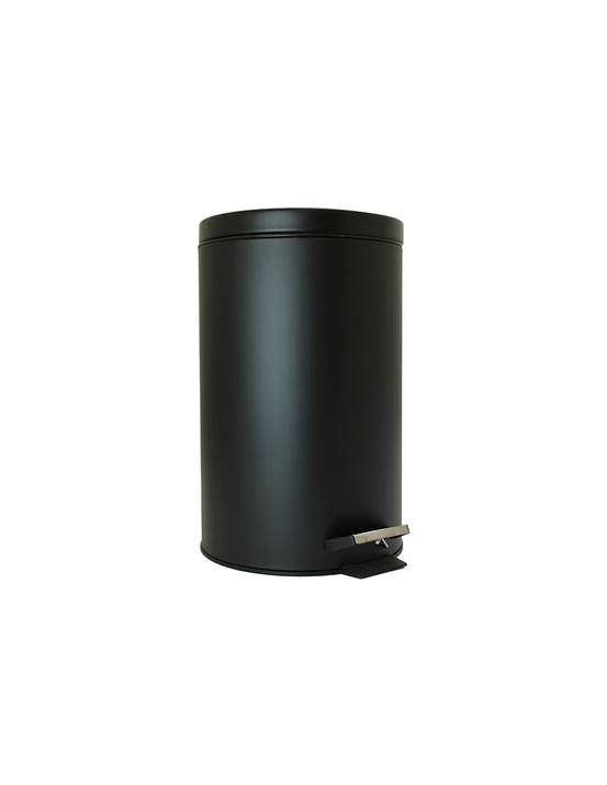 Poubelle à pédale - 14 l - métal noir