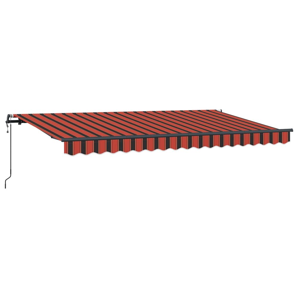 Auvent rétractable orange 350 x 200 cm tissu
