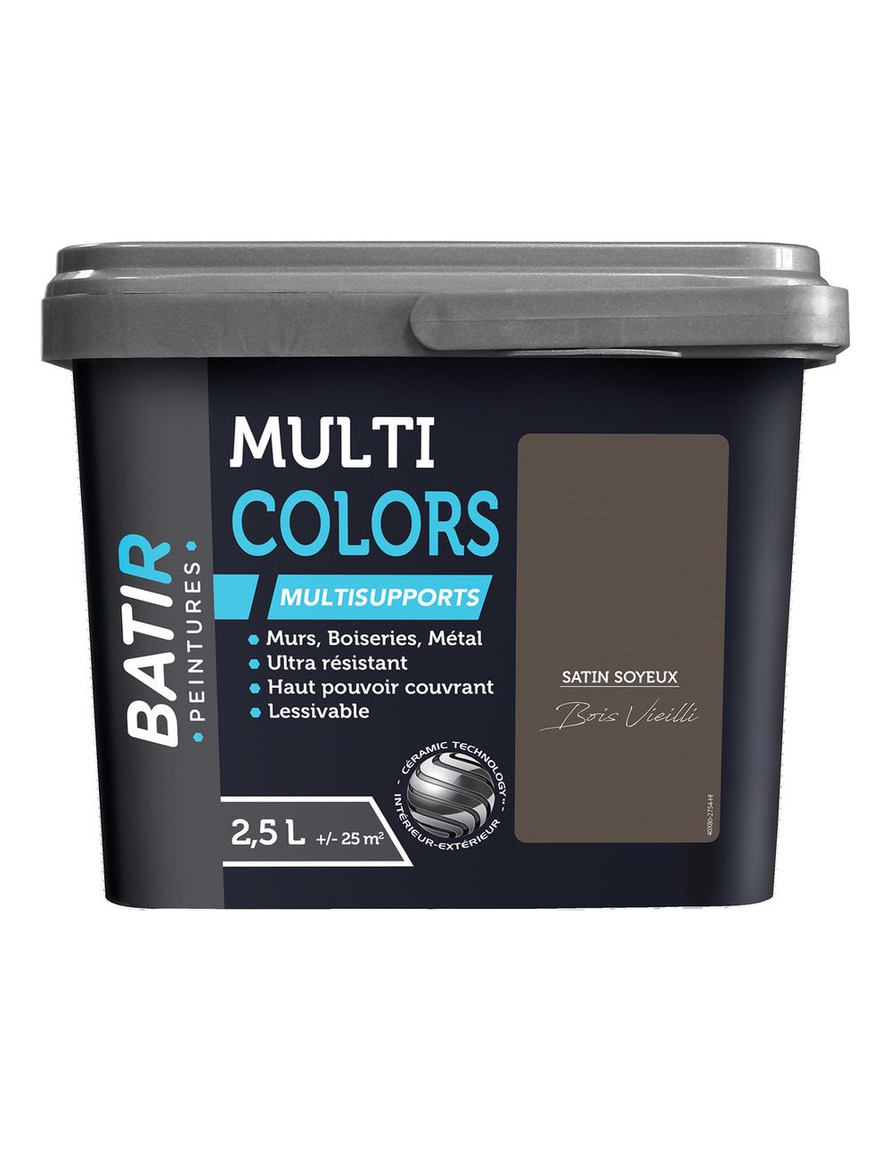 Batir multicolors peinture multisupports satin soyeux 2.5l - batir