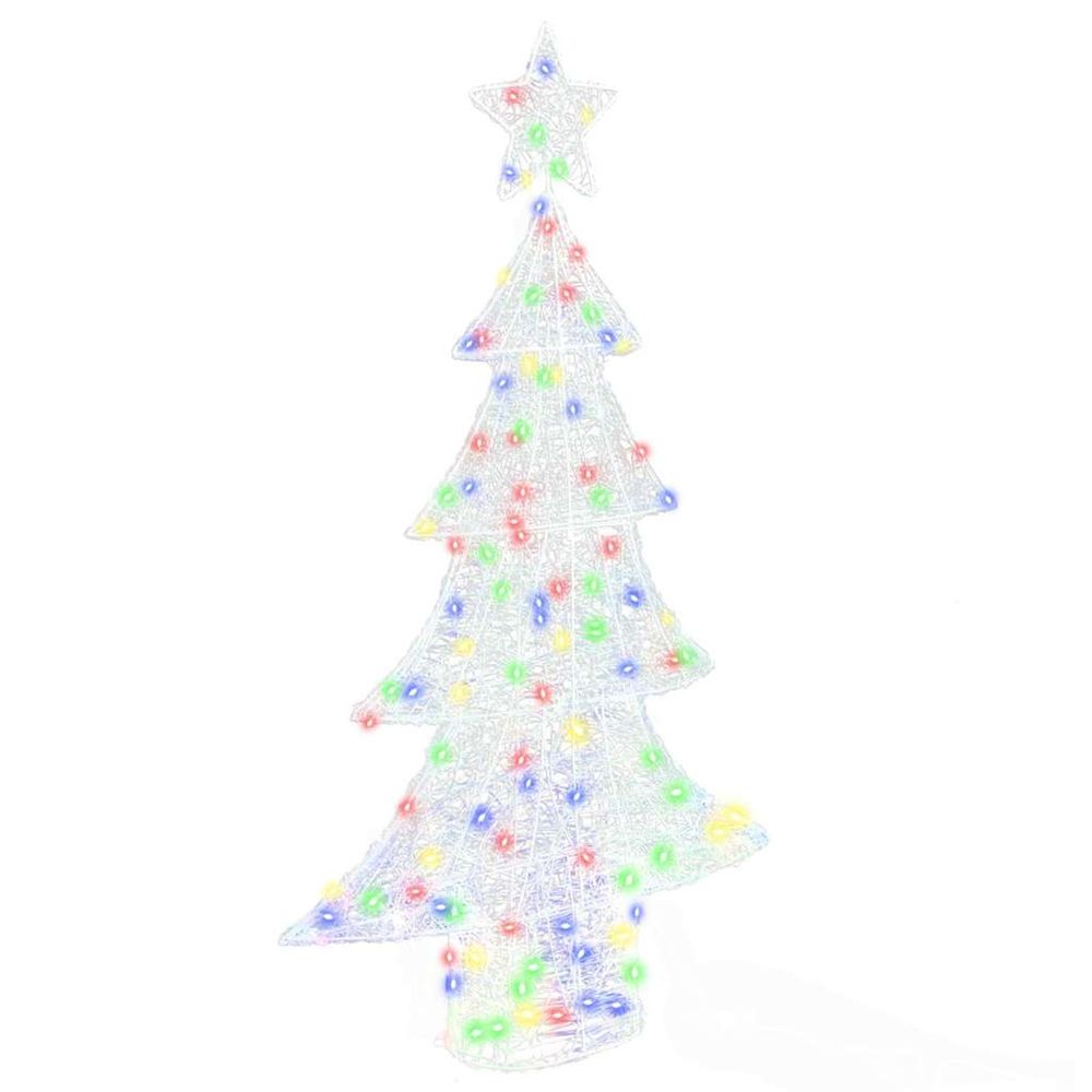 Sapin de noël 160 led multicolore 150 cm acrylique