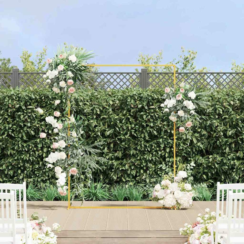 Arche de mariage doré 150 x 49,5 x 200 cm acier