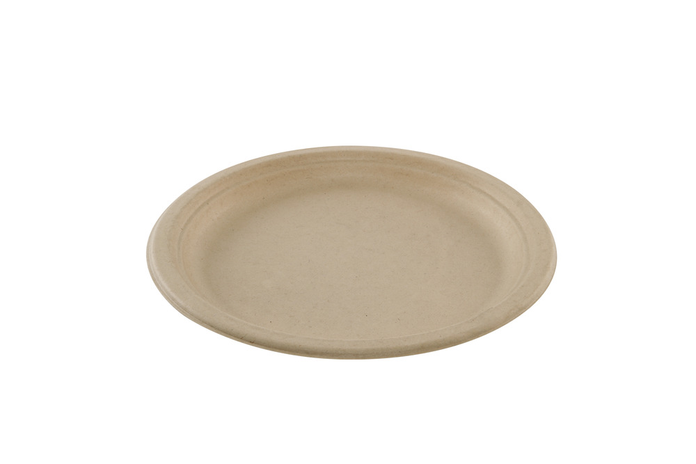 Assiette ronde crème en canne à sucre ø 26 cm - 800 unités - betik