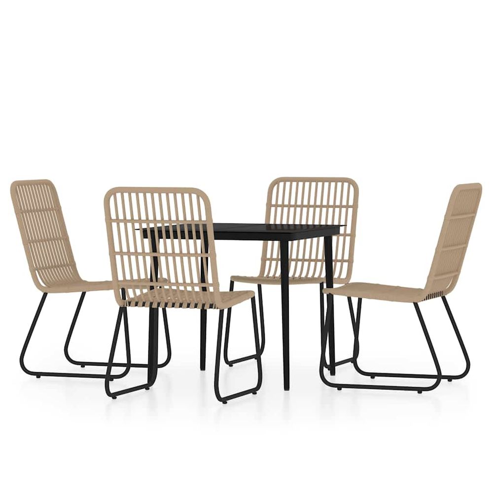 Ensemble à manger de jardin 5 pcs chêne