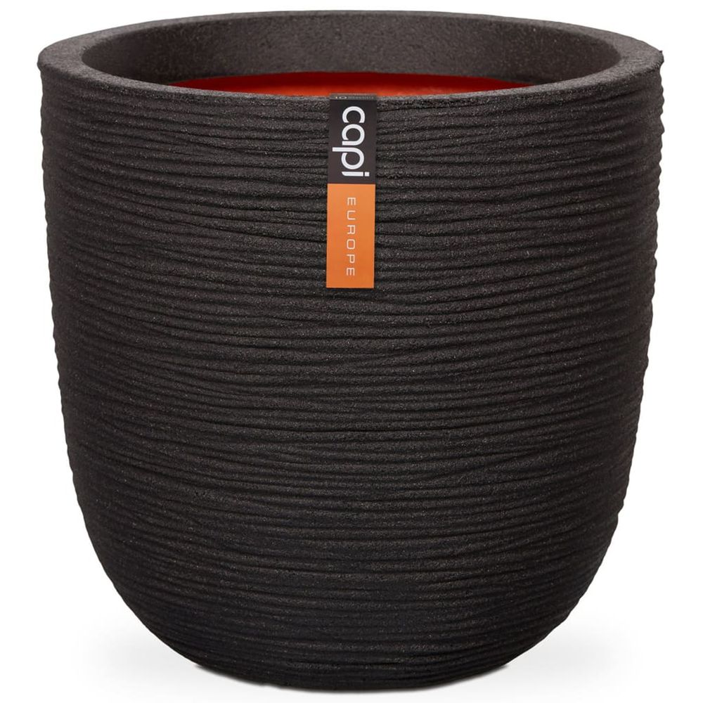 Jardinière d'extérieur nature rib 43x41 cm noir kblr933