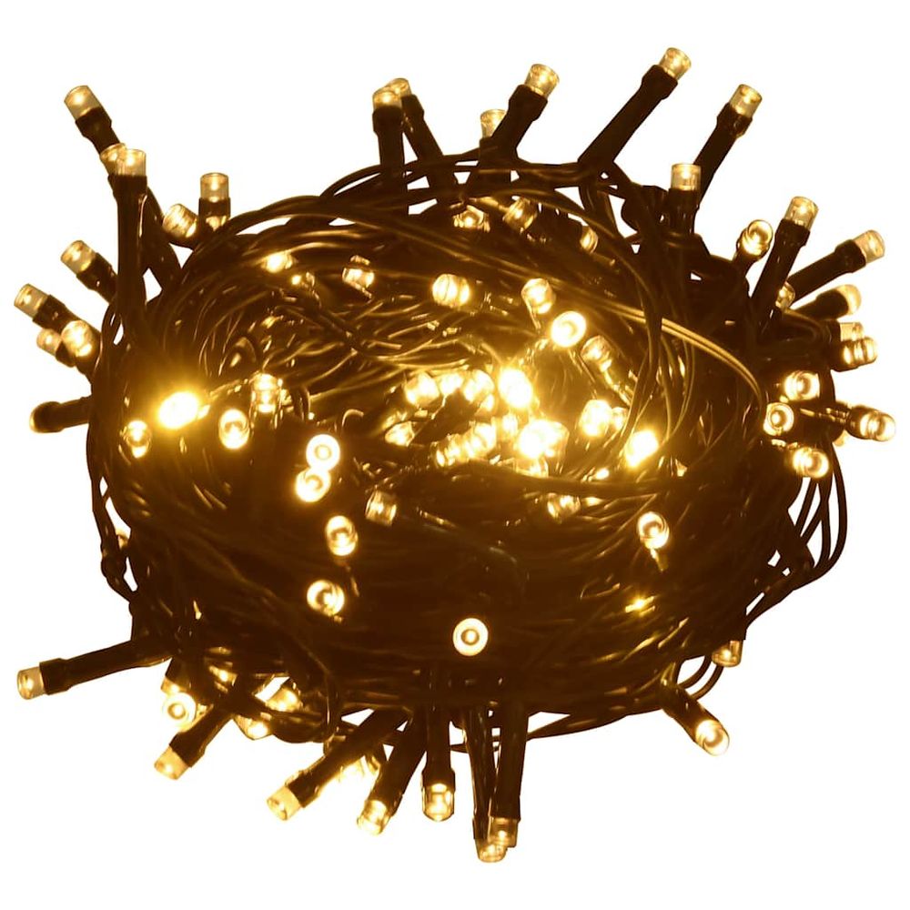 Guirlande lumineuse et 600 led 60 m 8 effets lumineux ip44 blanc chaud