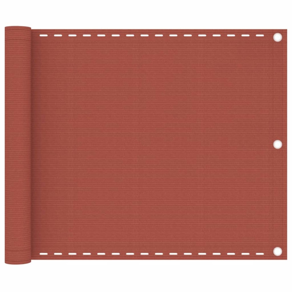 Écran de balcon brise pare vue protection confidentialité 75 x 500 cm pehd terre cuite