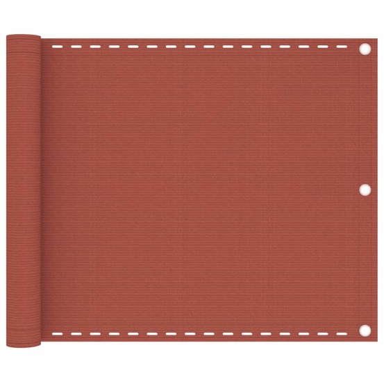Écran de balcon brise pare vue protection confidentialité 75 x 500 cm pehd terre cuite