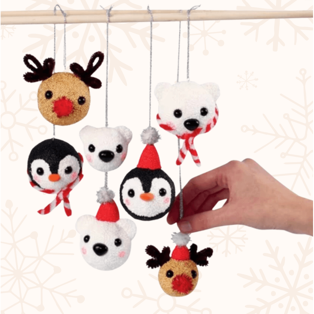 Kit diy modelage - boules de noël animaux