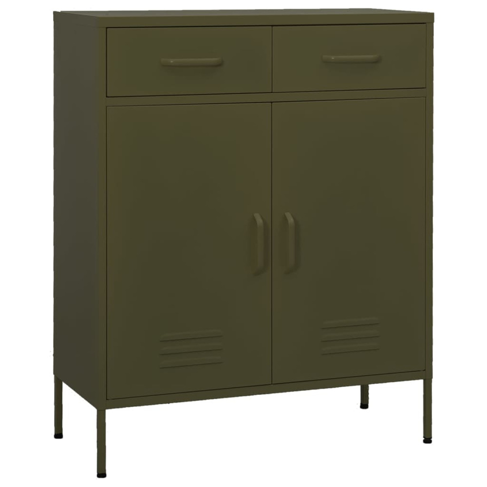 Armoire de rangement vert olive 80x35x101,5 cm acier