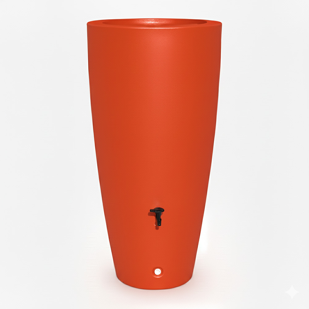 Pot conique récupérateur d'eau de pluie aérien 200l