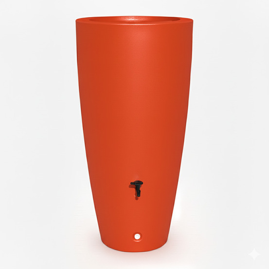 Pot conique récupérateur d'eau de pluie aérien 200l