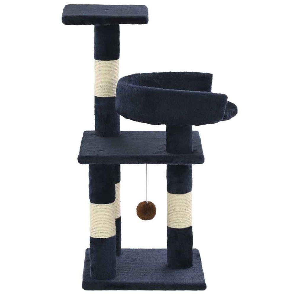 Arbre à chat avec griffoirs en sisal 65 cm bleu