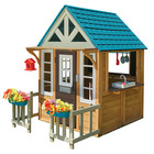 Maisonnette en bois FSC cabane d'extérieur enfant Lakeside Bungalow avec cuisine et dinette
