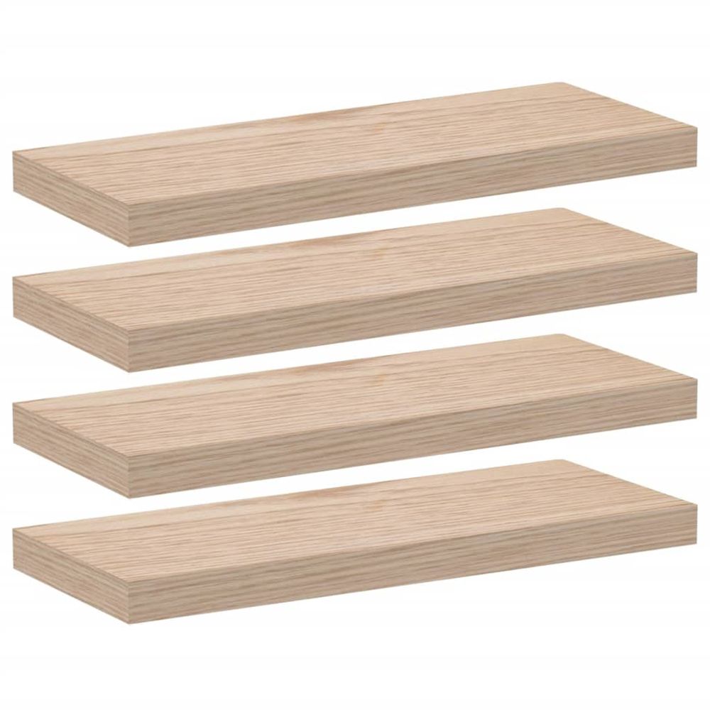 Étagères flottantes 4 pcs 60x23,5x4 cm bois d'ingénierie