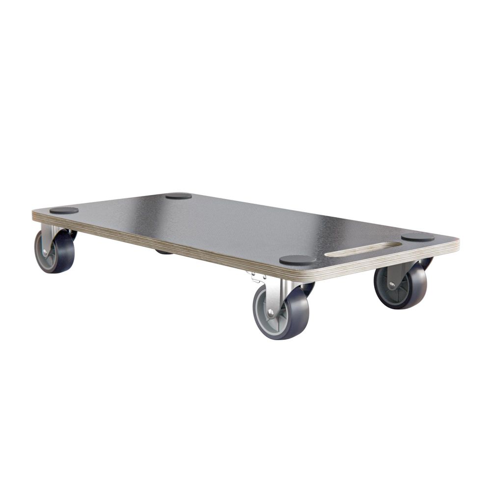 Amig - support roulant 2625 - 60 x 34 cm - bois stratifié - noir