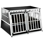 Cage de transport pour chien double dos incliné sans cloison de séparation