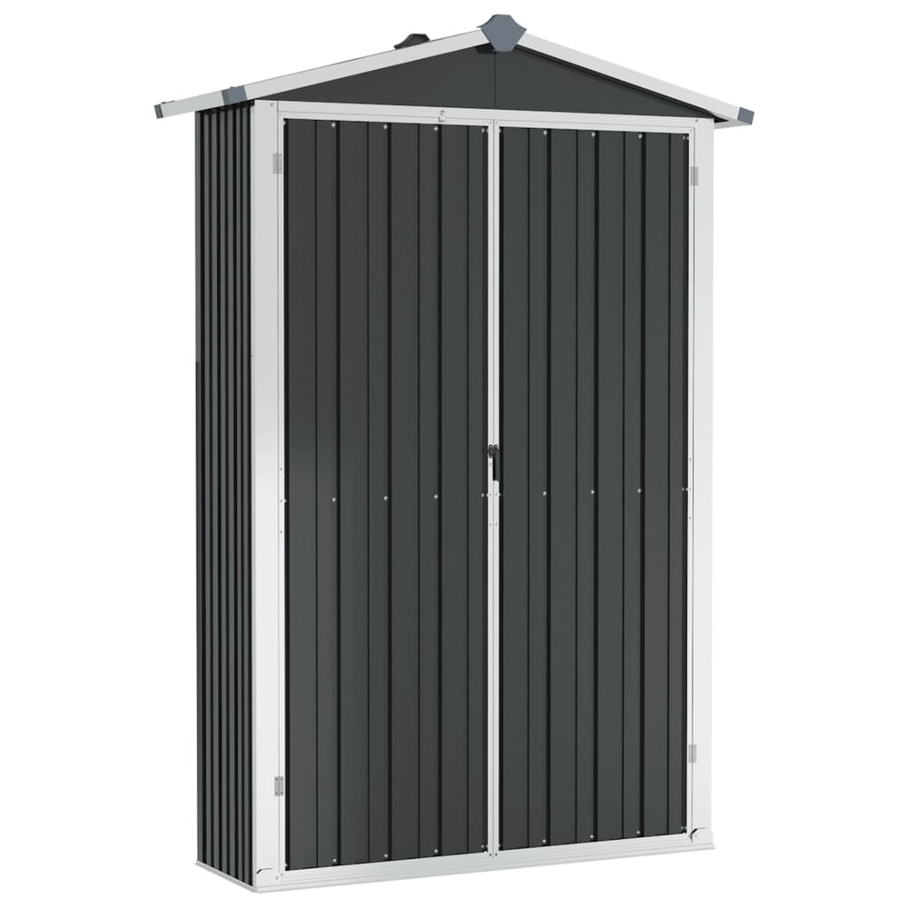 Abri de jardin cabane cabanon maison de stockage remise extérieur hangar outils robuste 116 x 45 x 175 cm acier galvanisé ant