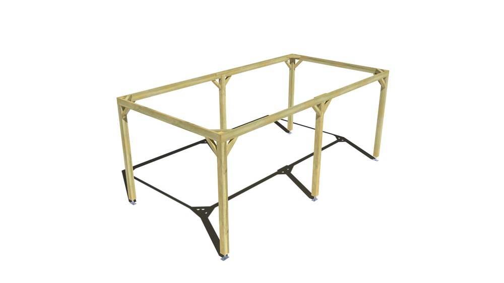 Pergola bois • 6m x 3m • indépendante • cadre simple • livraison comprise