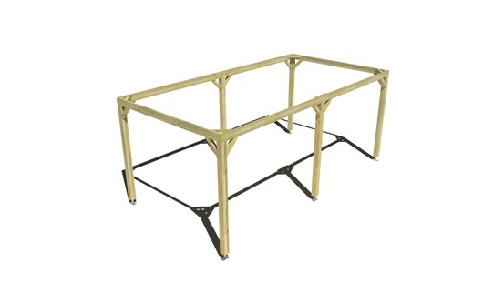 Pergola bois • 6m x 3m • indépendante • cadre simple • livraison comprise