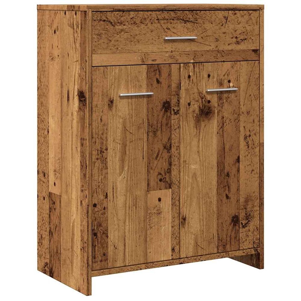 Armoire de salle de bain vieux bois 60x33x80 cm bois ingénierie