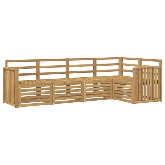 Ensemble de canapés d'extérieur 5 pc blanc bois d'acacia massif