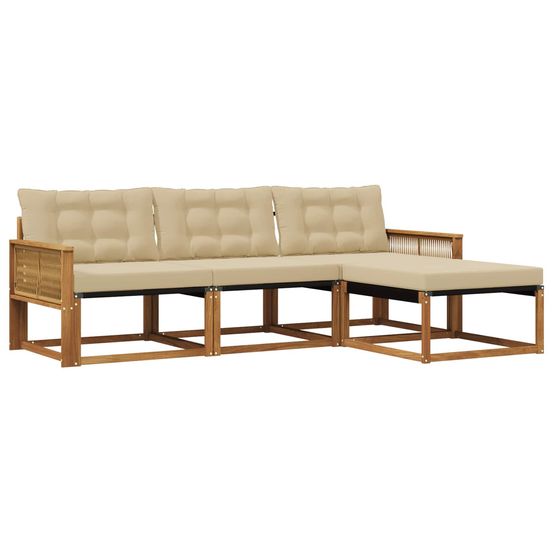Ensemble de canapés d'extérieur 4 pc naturel et beige