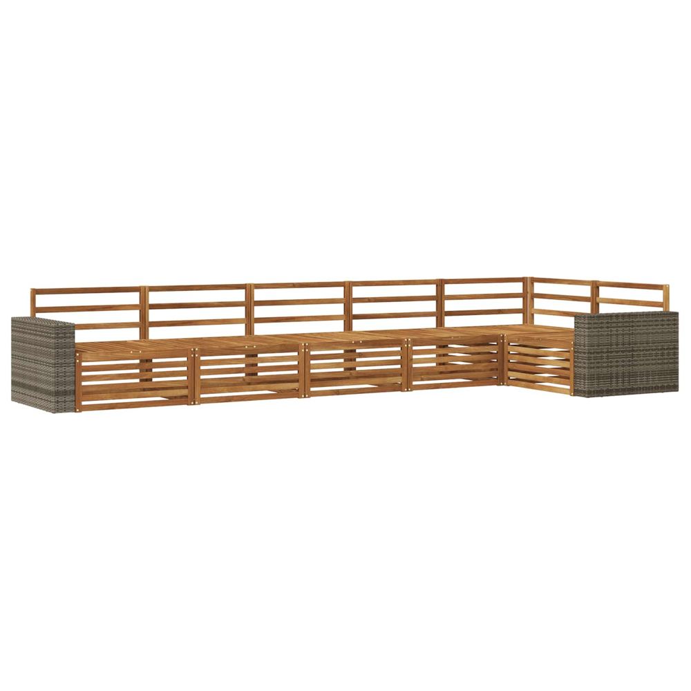 Ensemble de canapés d'extérieur 6 pc naturel