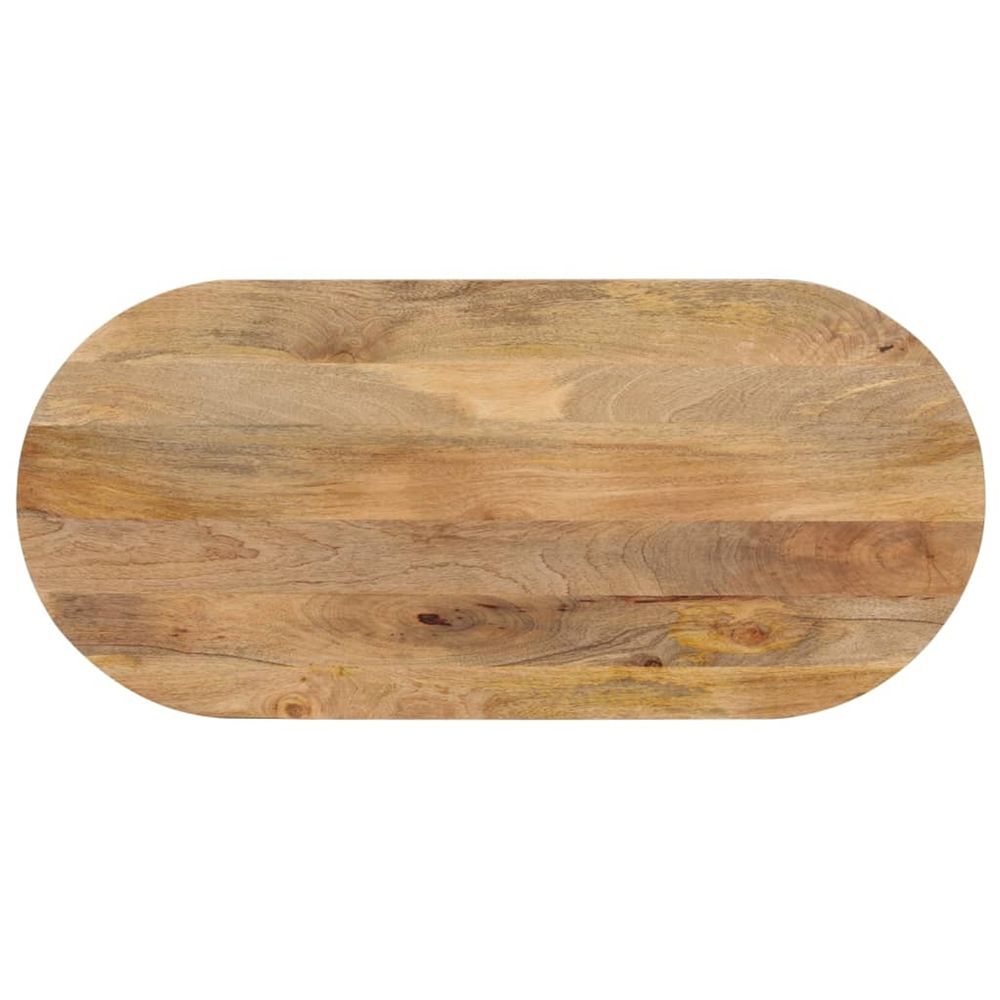 Dessus de table 110x50x2,5 cm ovale bois massif de manguier
